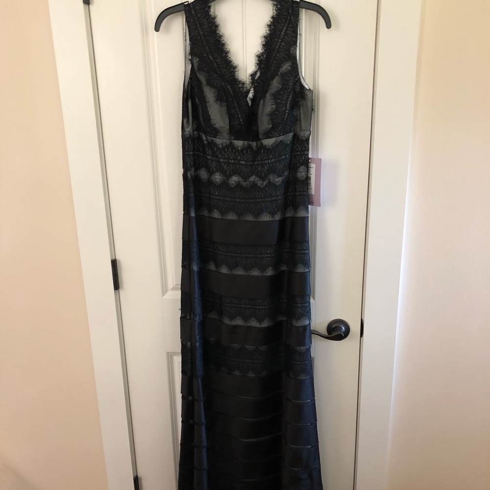 Black Ball Gown with lace inserts